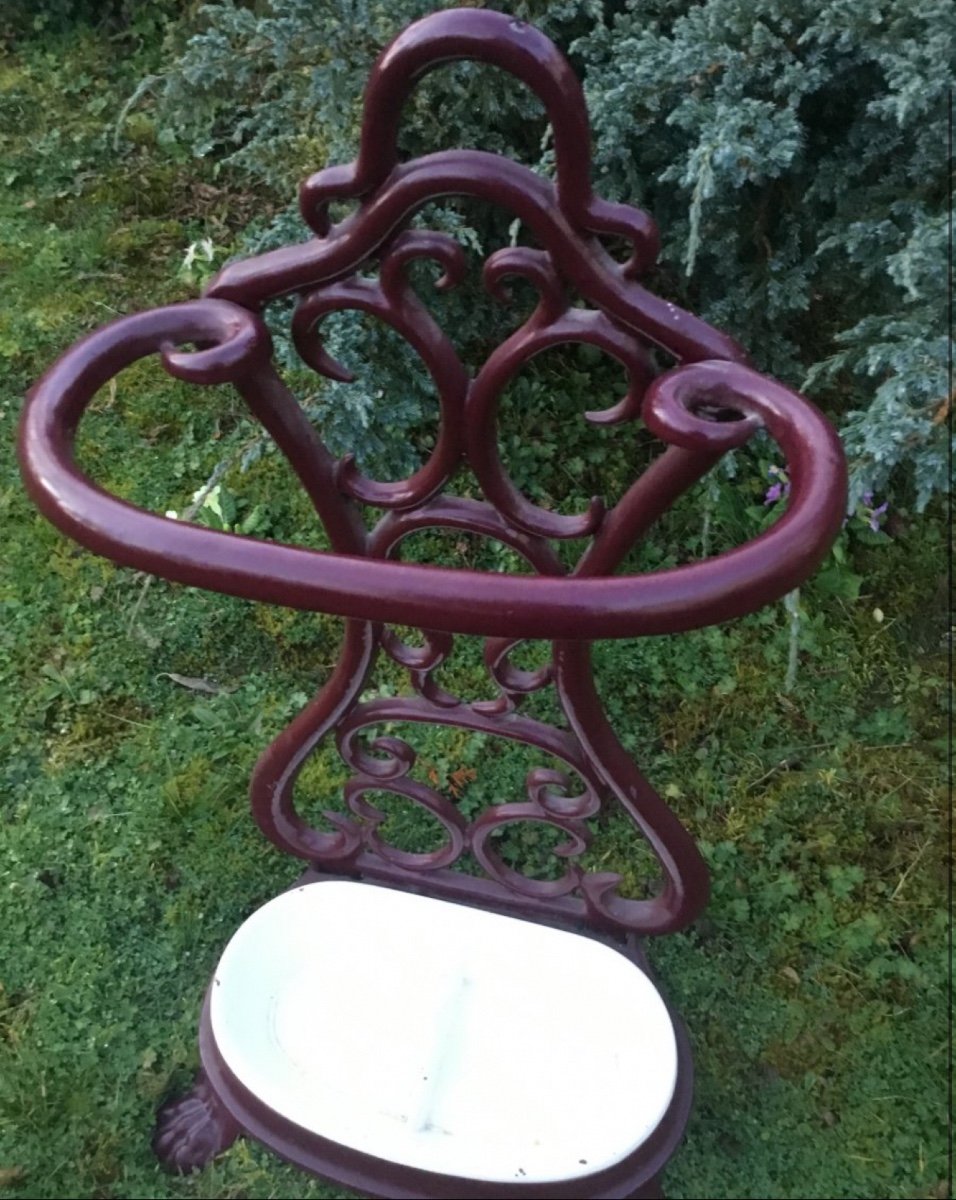Cast Iron Umbrella Stand, Art Nouveau Period-photo-2