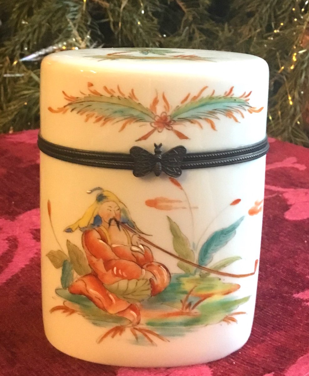 Porcelain Box With Chinese Decor