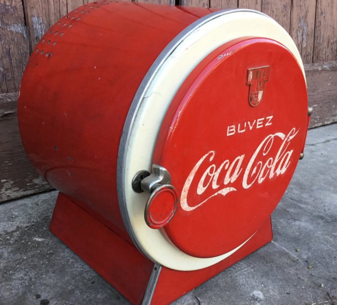 Coca Cola Refrigerated Advertising Cooler, 1950s-photo-3