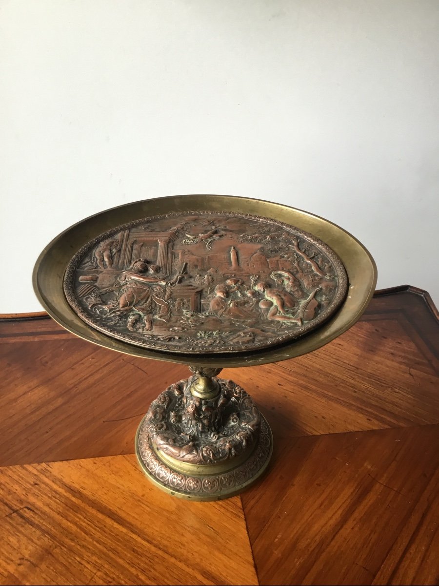 Bronze Cup With Mythological Scene Decor-photo-4