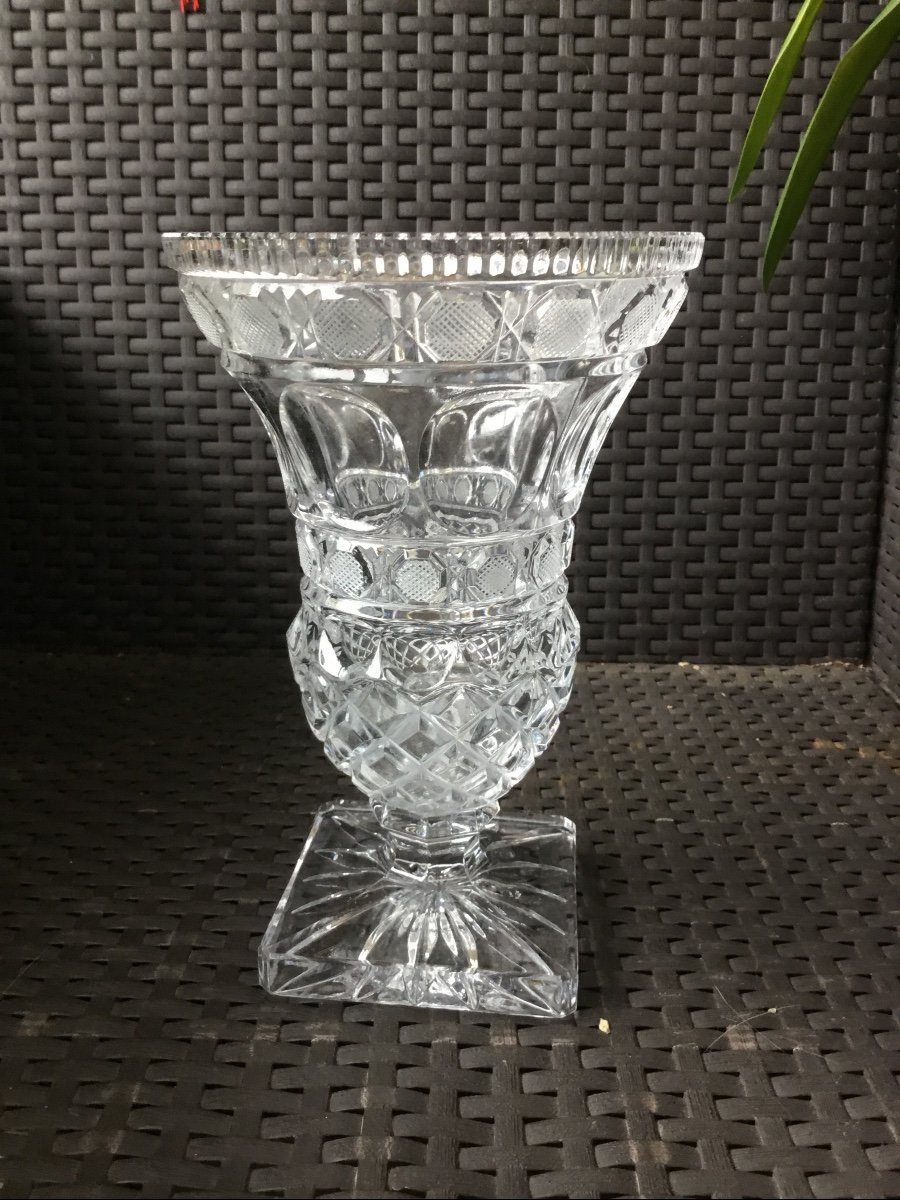 Vase Baccarat Cristal Taillé-photo-4