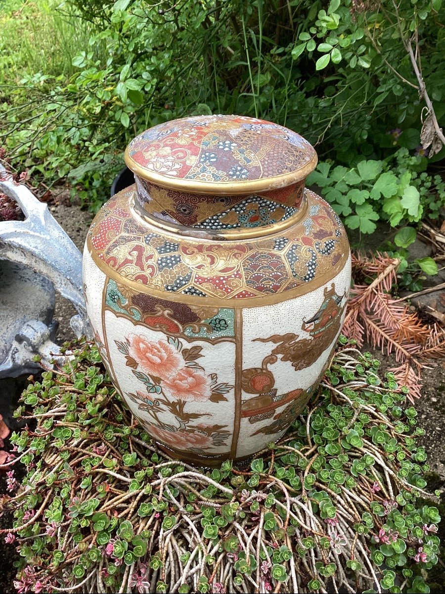 Satsuma Earthenware Ginger Jar, Japan, Circa 1900-photo-1