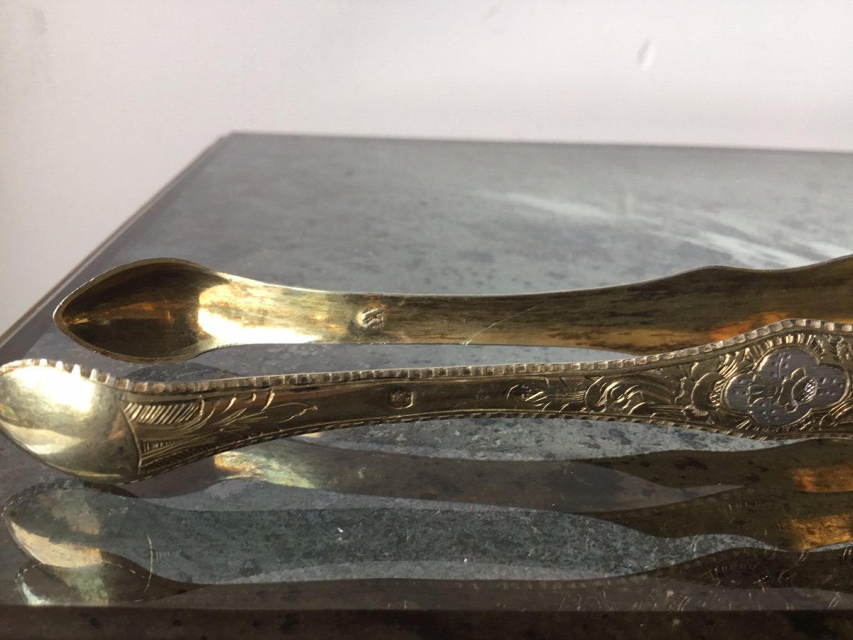 Pince à Sucre En Argent De Style Louis XV-photo-2