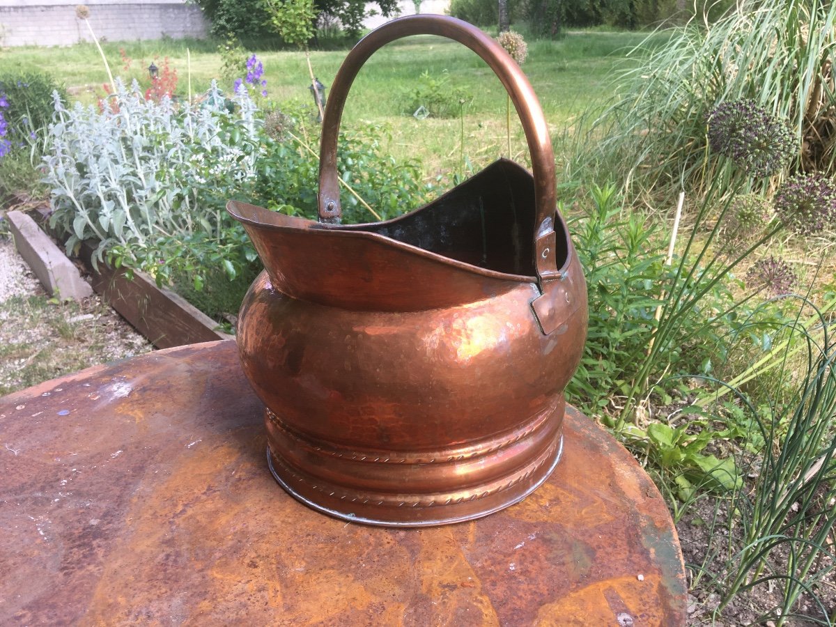 19th Century Copper Coal Bucket-photo-4