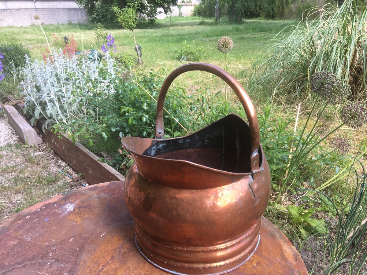19th Century Copper Coal Bucket-photo-1