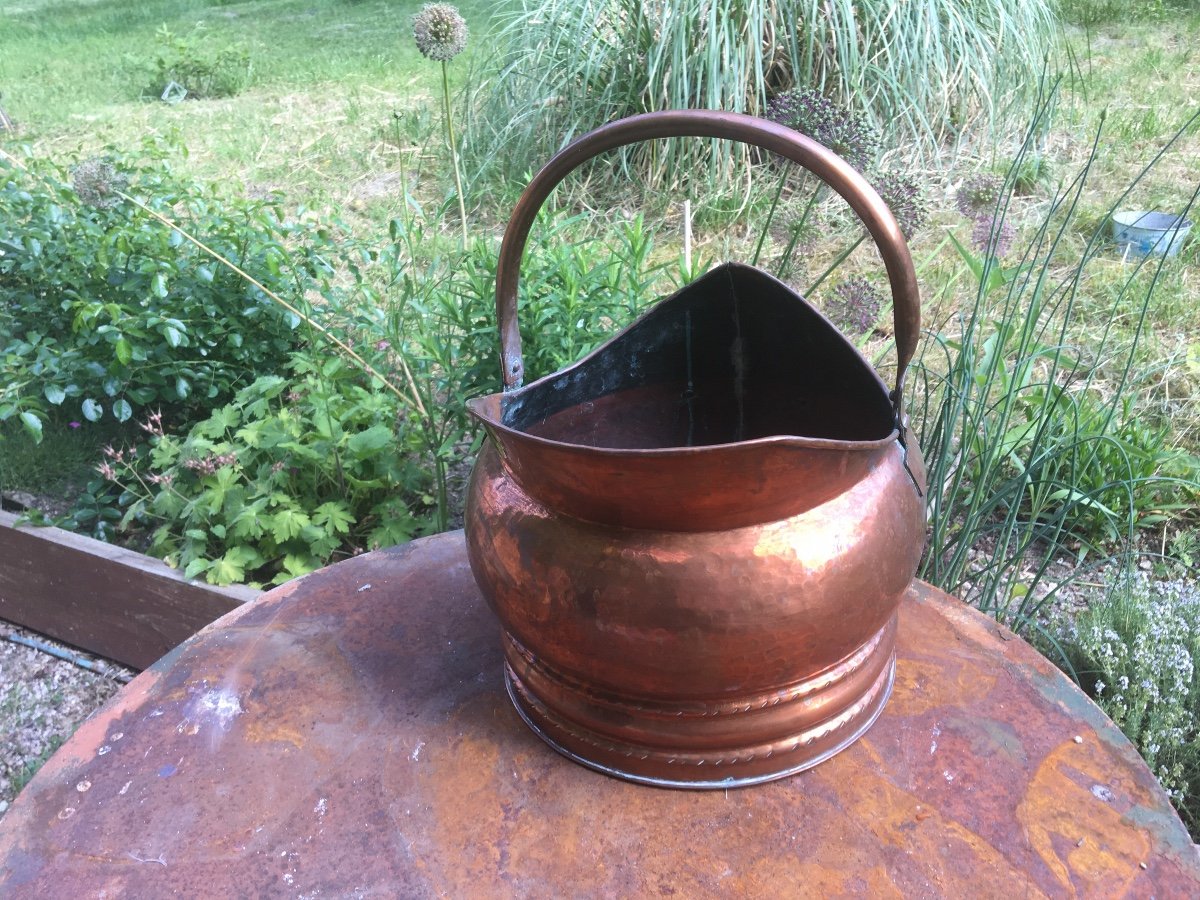 19th Century Copper Coal Bucket-photo-2