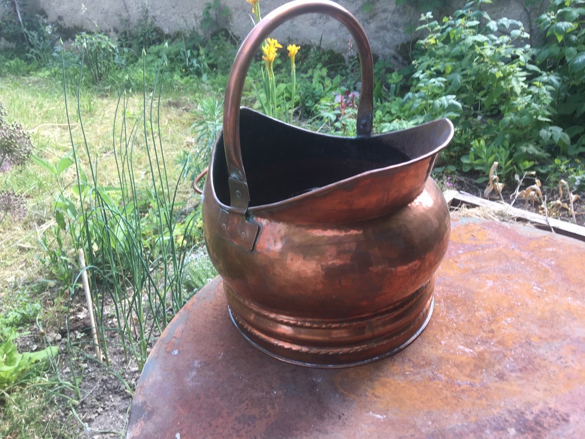 19th Century Copper Coal Bucket-photo-3