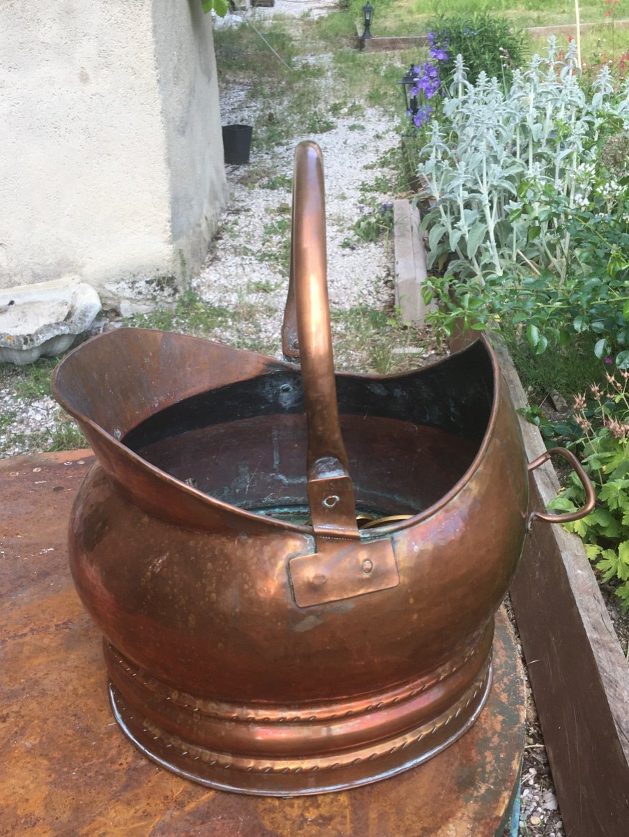 19th Century Copper Coal Bucket-photo-5