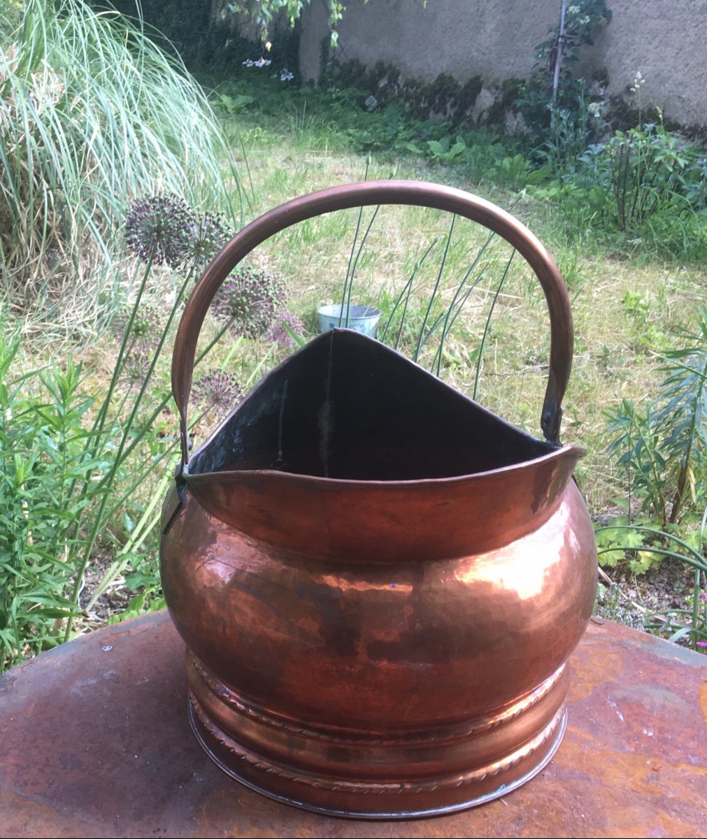 19th Century Copper Coal Bucket-photo-6