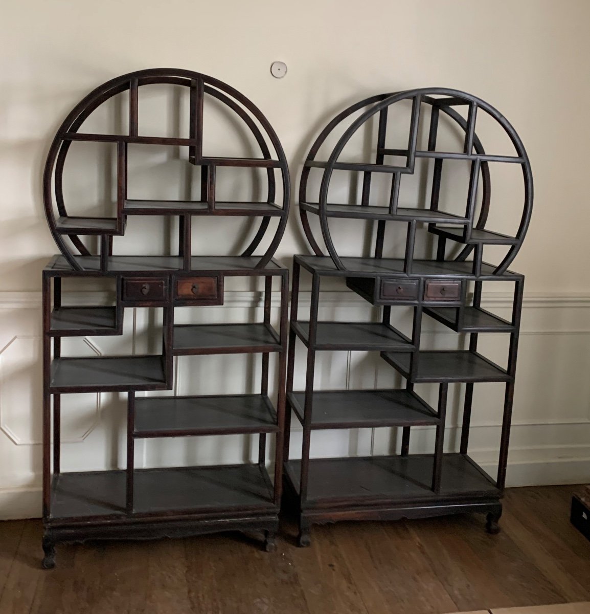 China, Pair Of Large Presentation Shelves-photo-7