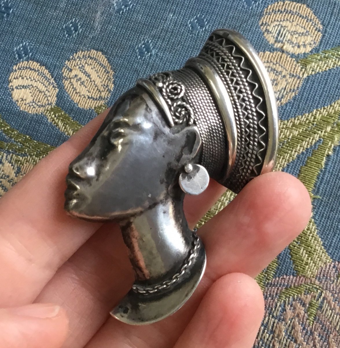 Africanist Silver Brooch