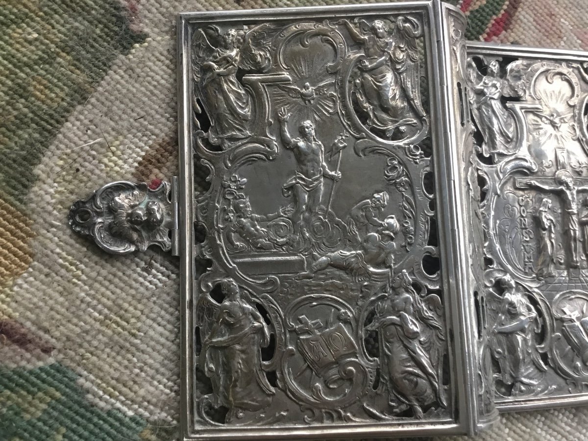 Breviary Door Cover In Sterling Silver. 18th Century-photo-2