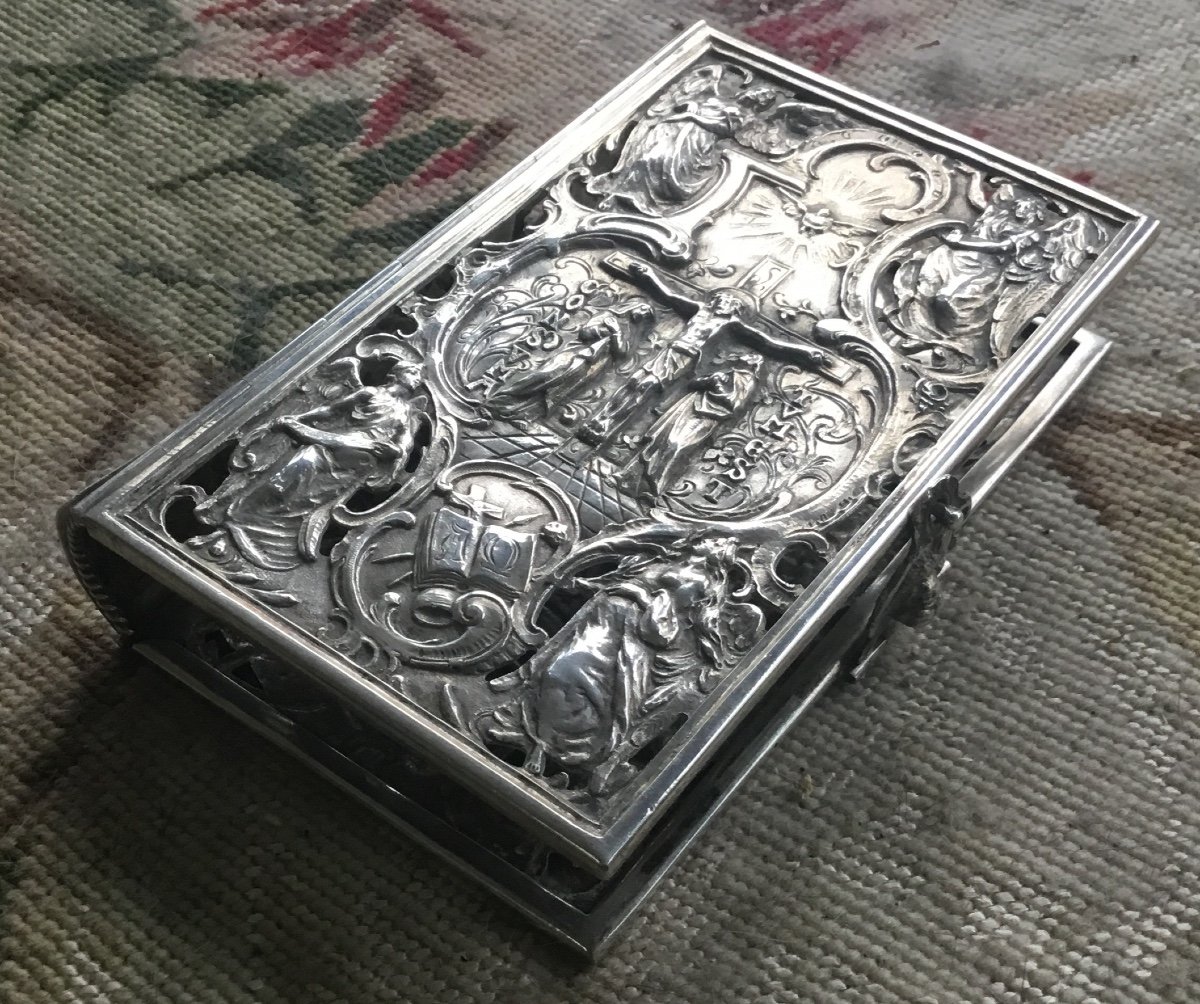 Breviary Door Cover In Sterling Silver. 18th Century-photo-3