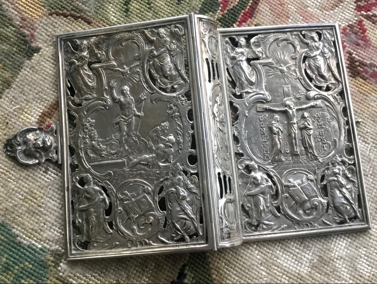 Breviary Door Cover In Sterling Silver. 18th Century