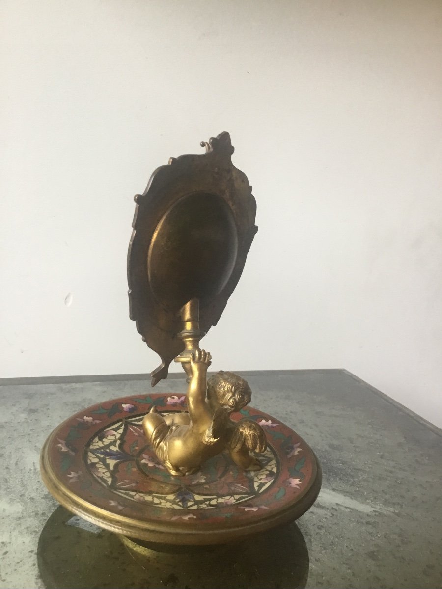 Bronze And Cloisonné Enamel Watch Holder-photo-1