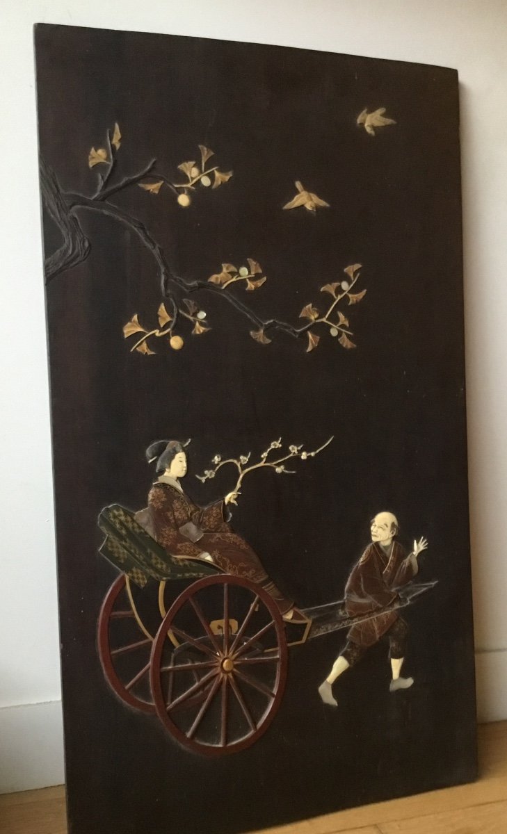 Japanese Panel, Woman Walking