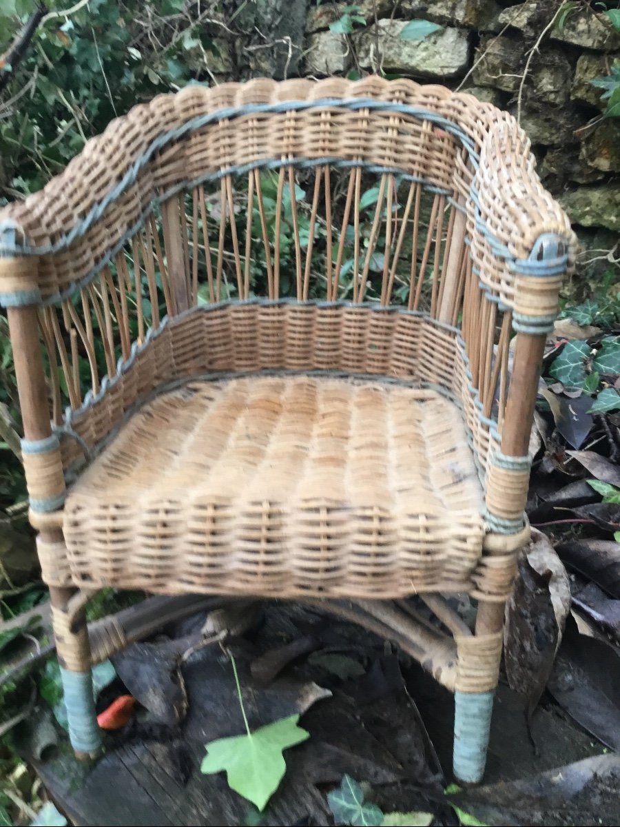 Fauteuil De Poupée En Rotin -photo-3