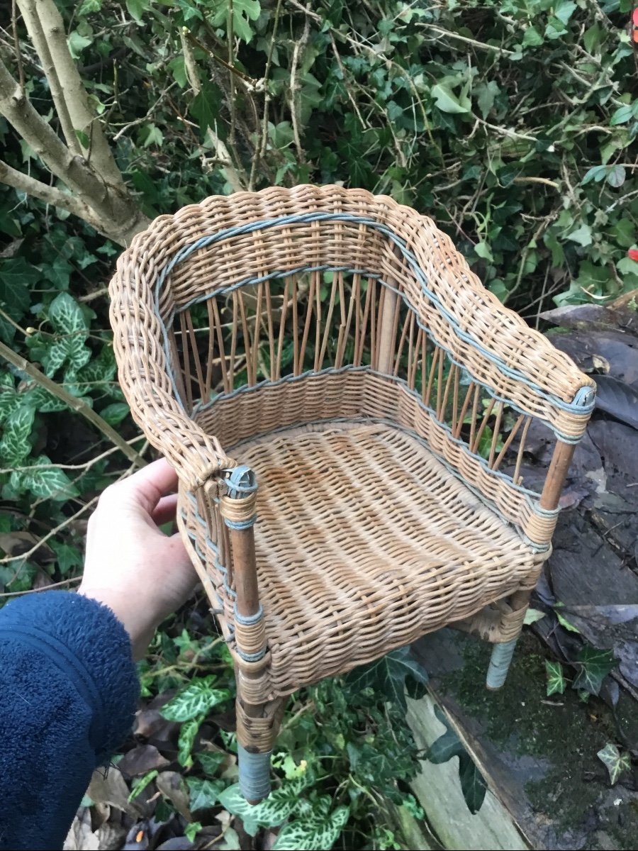 Fauteuil De Poupée En Rotin -photo-6