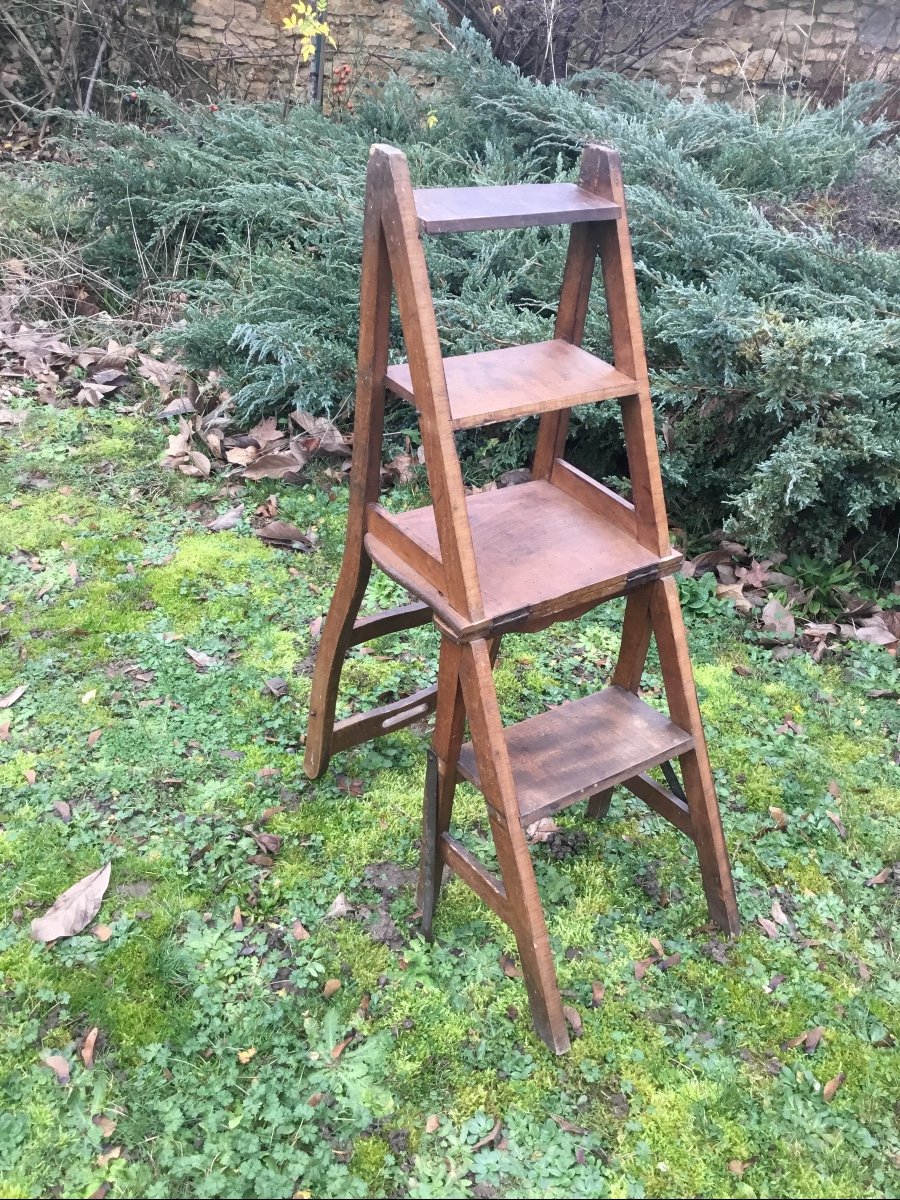 Stepladder Chair With 4 Steps, Circa 1900-photo-1