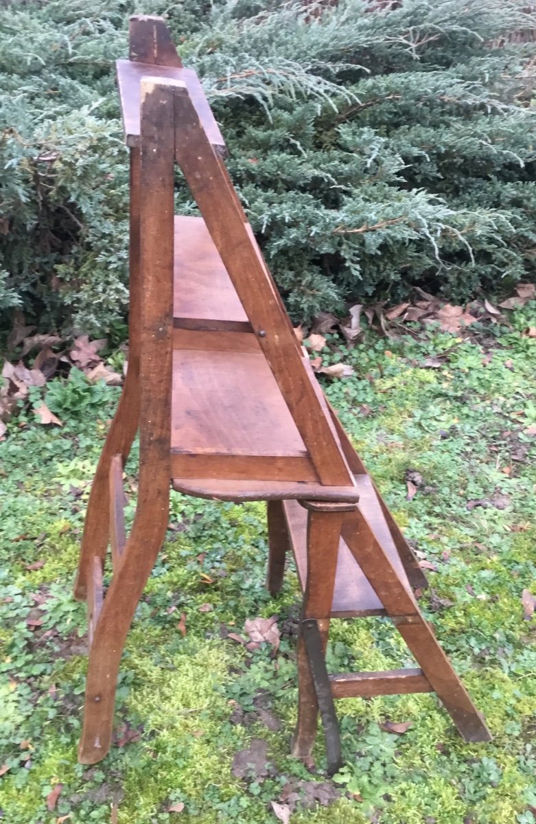 Stepladder Chair With 4 Steps, Circa 1900-photo-3