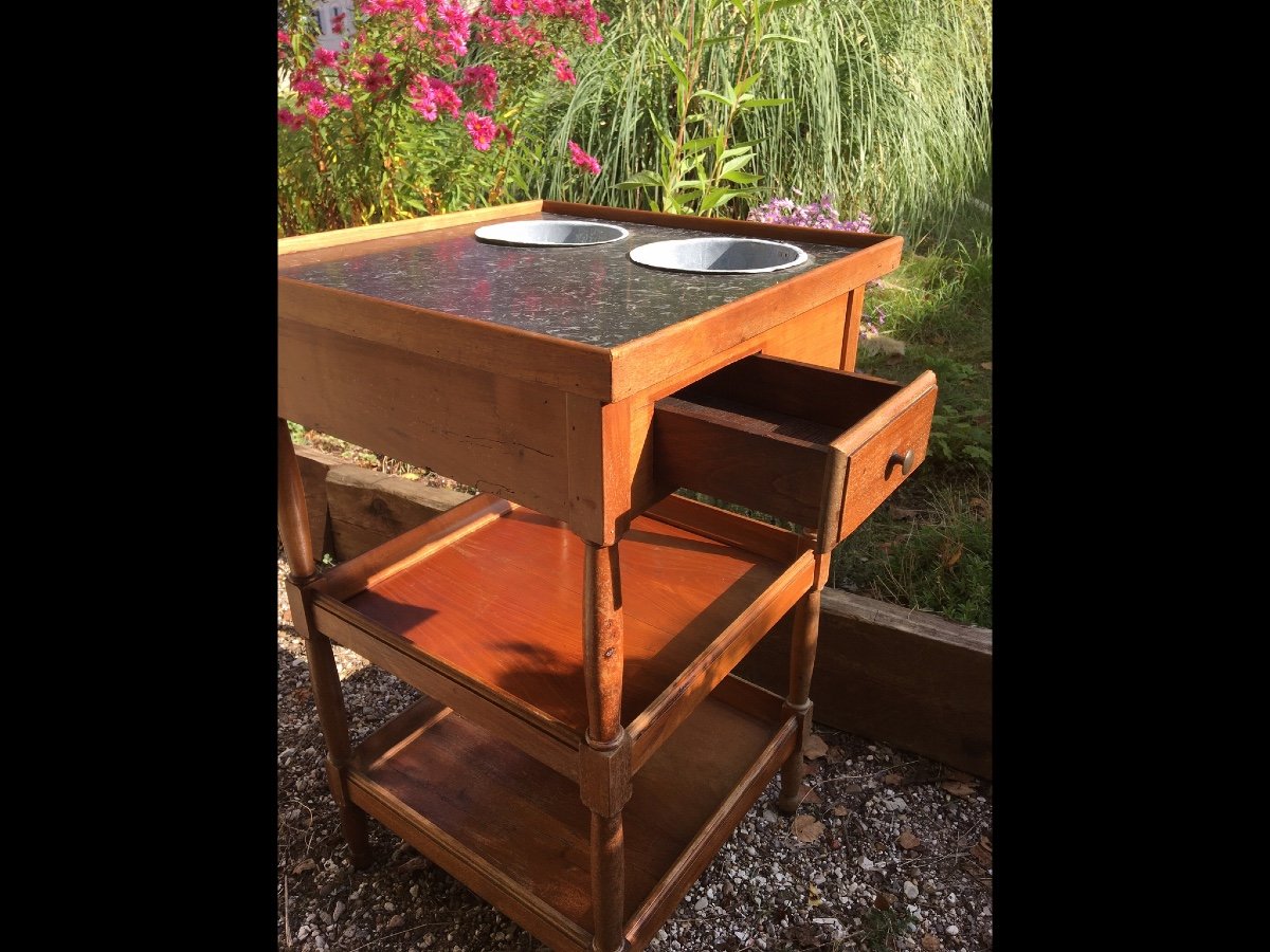 Table Rafraichissoir En Bois Fruitier De Style Louis XVI-photo-5