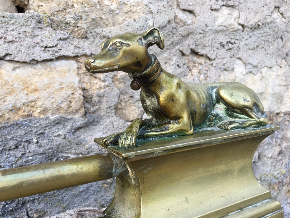 Bronze Hearth Bar With Greyhounds -photo-4