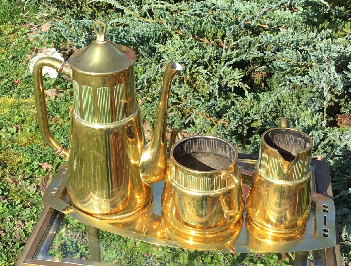 Arts And Crafts Coffee Service, Circa 1900-photo-2