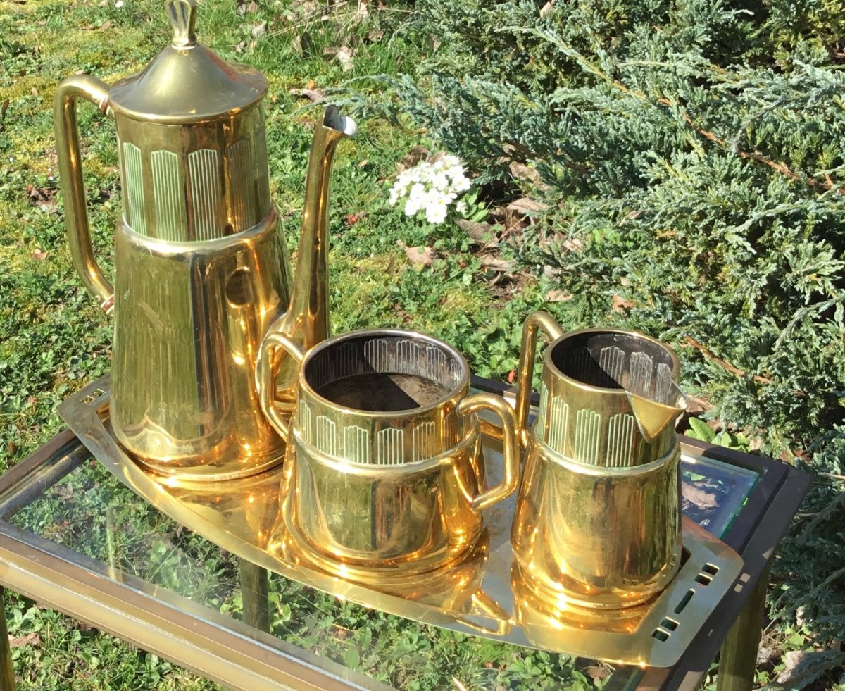 Arts And Crafts Coffee Service, Circa 1900-photo-4