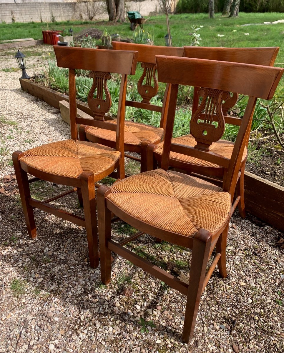 The Suite Of 4 Lyre Decor Chairs -photo-3