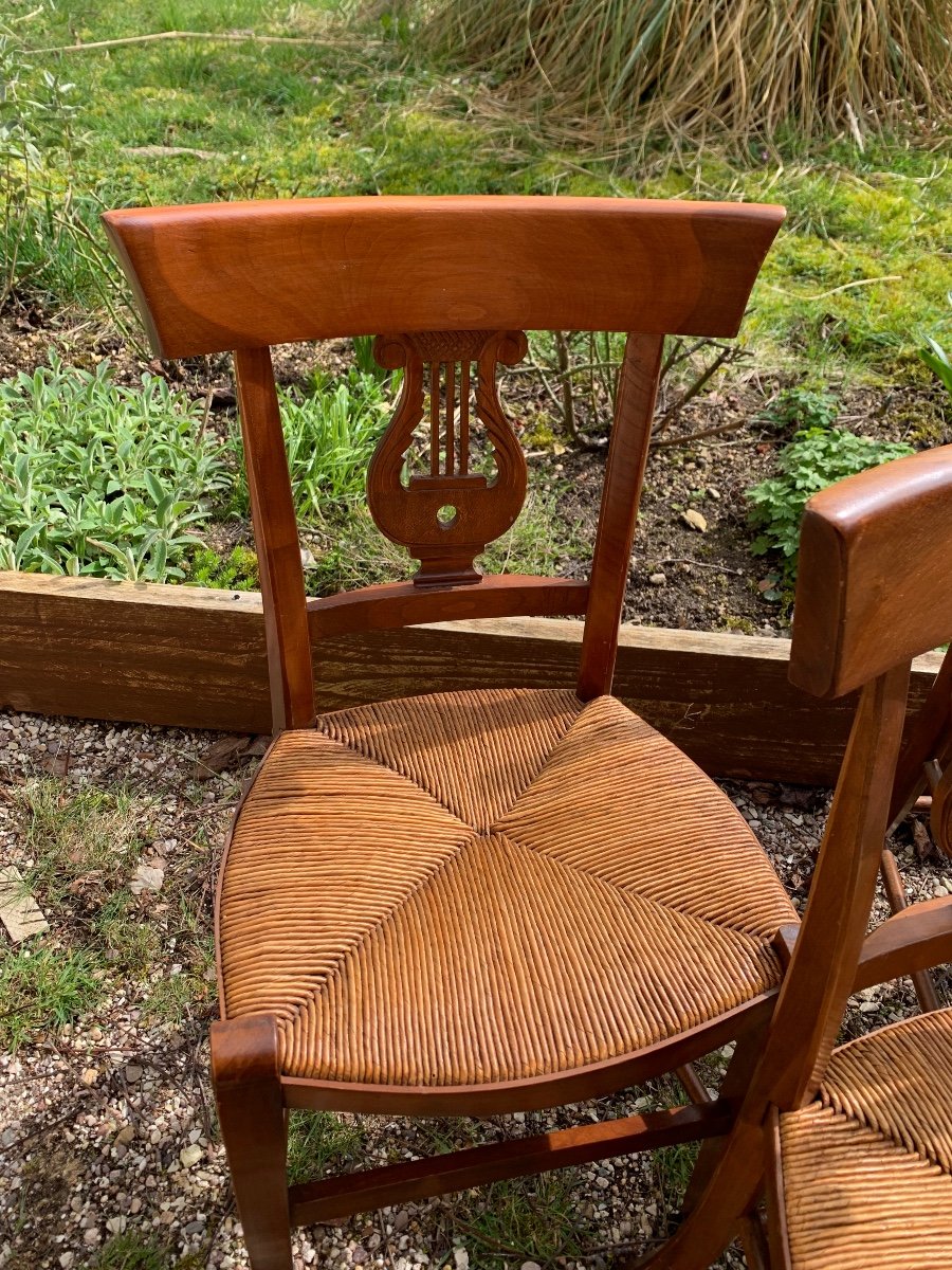The Suite Of 4 Lyre Decor Chairs -photo-4