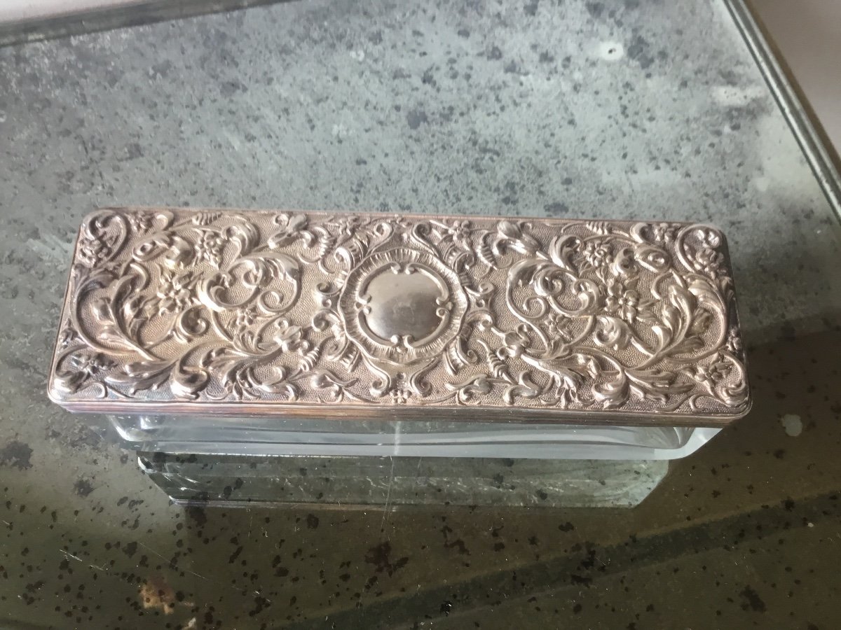 Coffret de toilette baguier cristal et argent-photo-4