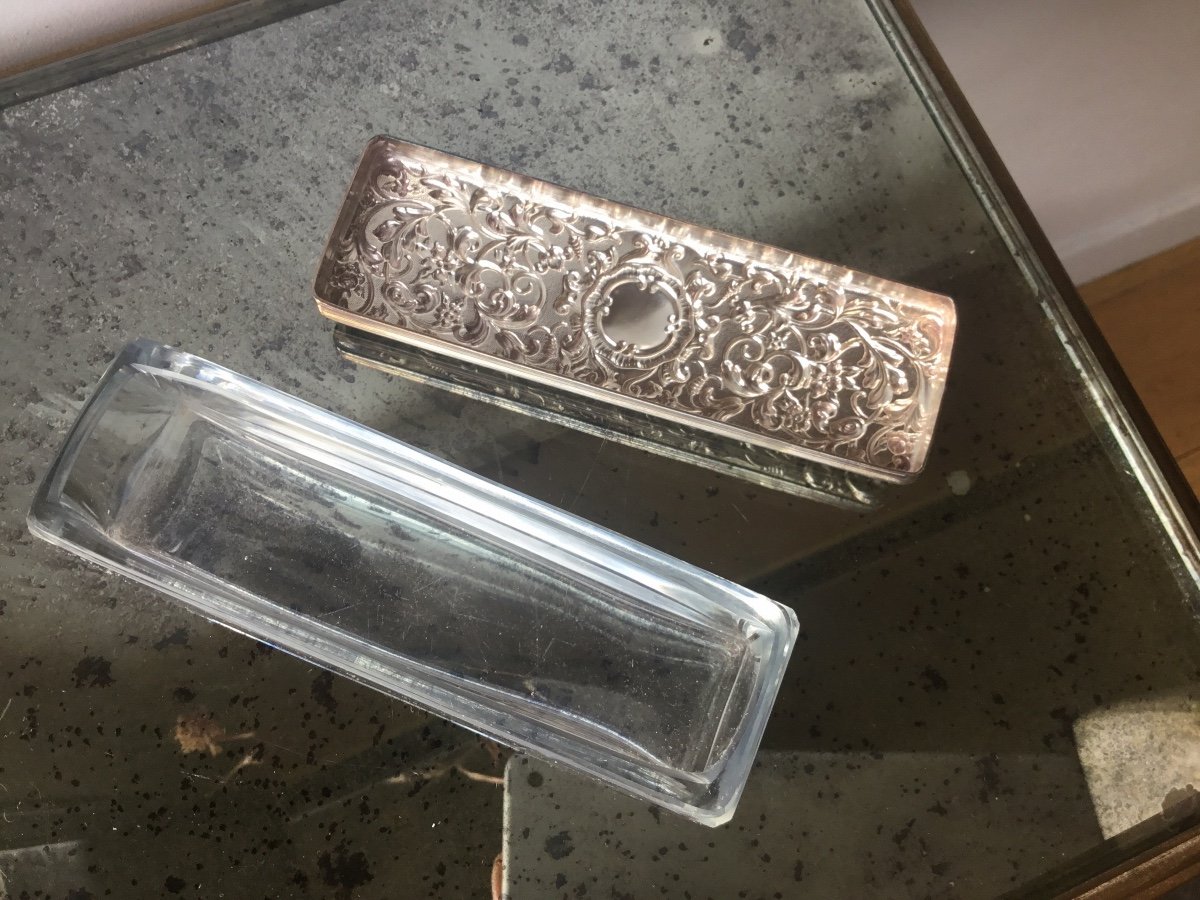 Coffret de toilette baguier cristal et argent-photo-5