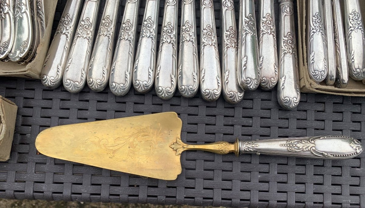 Ercuis Silver Metal Cutlery Set Of 91 Pieces -photo-3