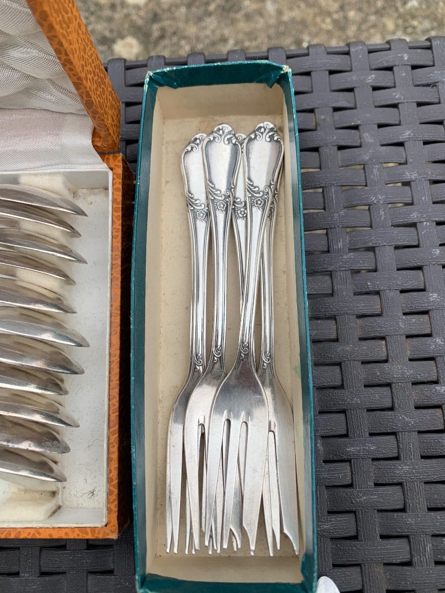 Ercuis Silver Metal Cutlery Set Of 91 Pieces -photo-4