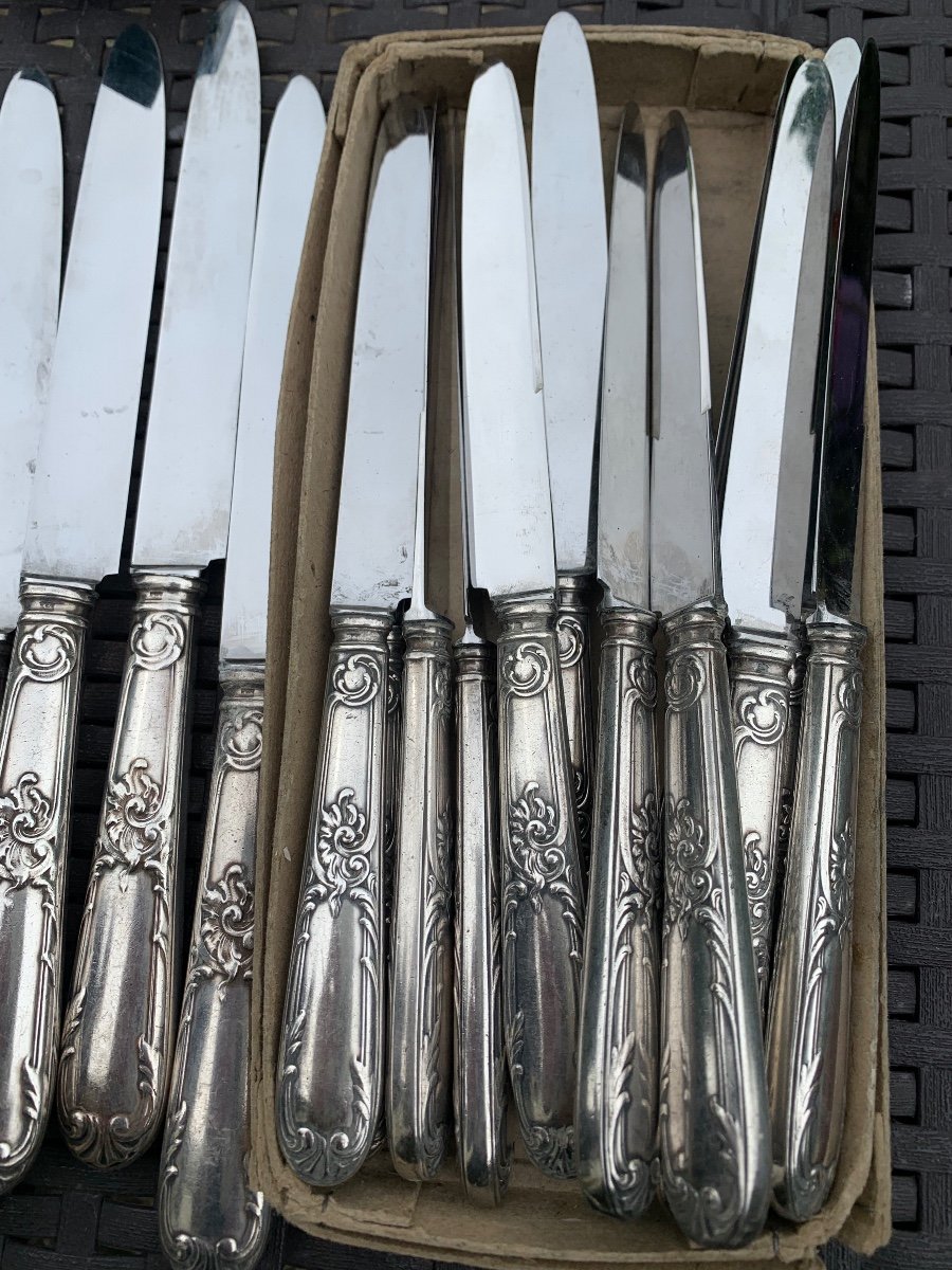 Ercuis Silver Metal Cutlery Set Of 91 Pieces -photo-1