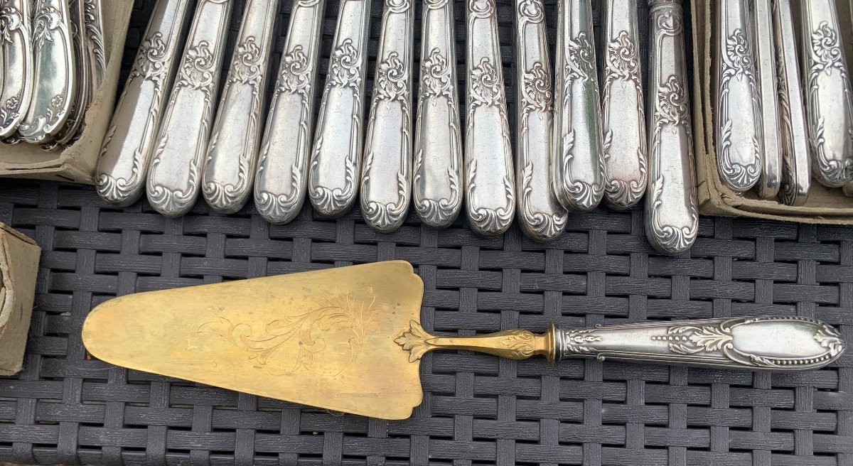 Ménagère En Métal Argenté Ercuis De 91 Pièces -photo-7