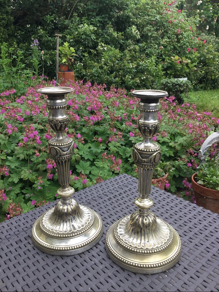The Pair Of Bronze Candlesticks From The Louis XVI Period-photo-7