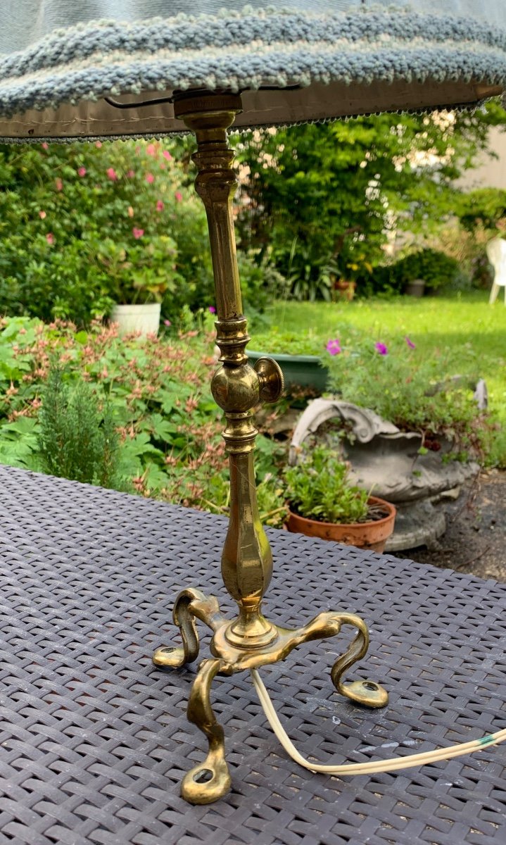 Was Benson Arts & Crafts Tripod Lamp-photo-4