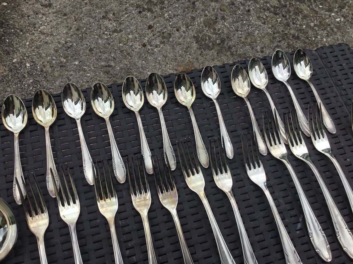 Managers 37 Pieces In Art Deco Silver Metal -photo-4