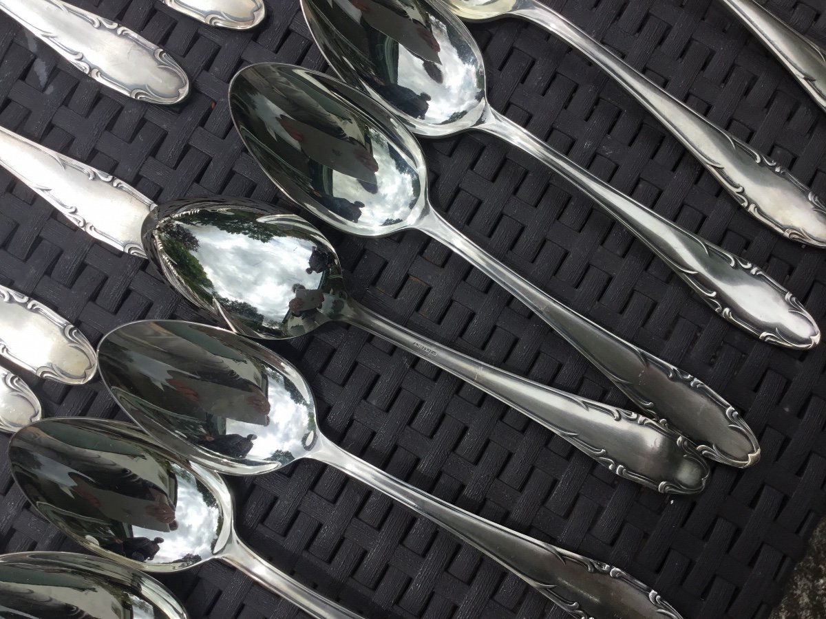 Managers 37 Pieces In Art Deco Silver Metal -photo-4