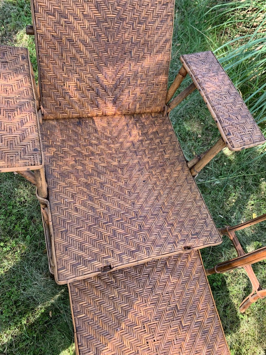 Different Pieces Rattan Garden Furniture, Circa 1900-photo-2