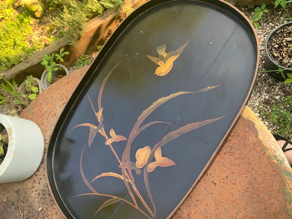 Small Japanese Gold Decorated Serving Tray -photo-4