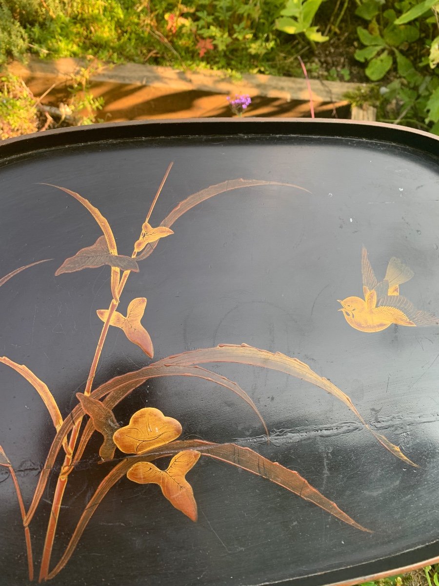 Small Japanese Gold Decorated Serving Tray -photo-6