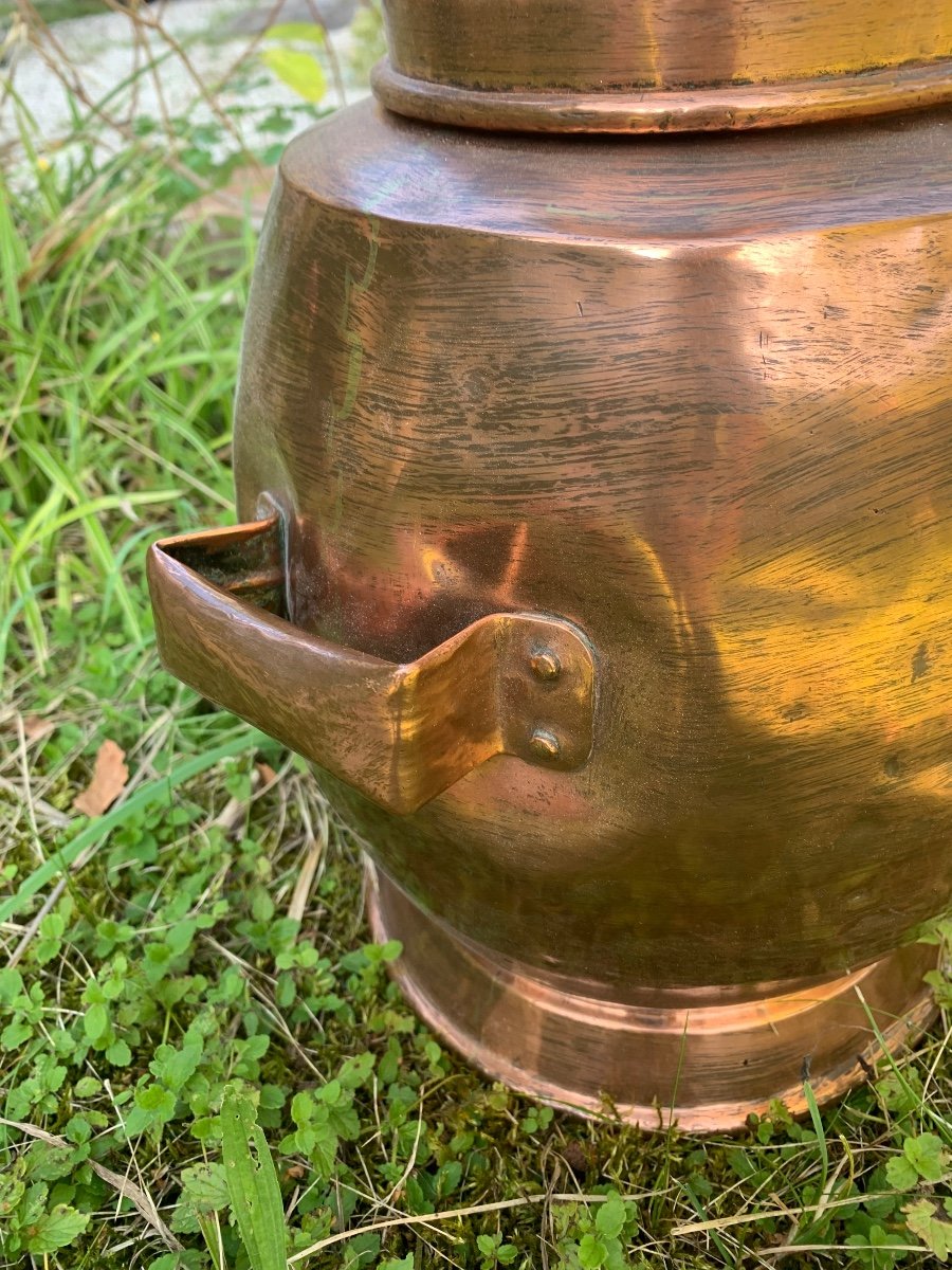 Large Covered Copper Pot -photo-7