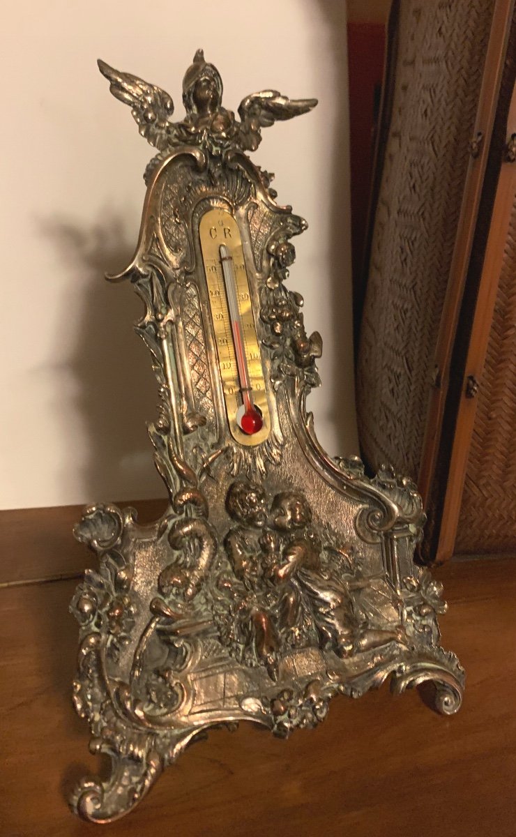 Silver Bronze Thermometer 