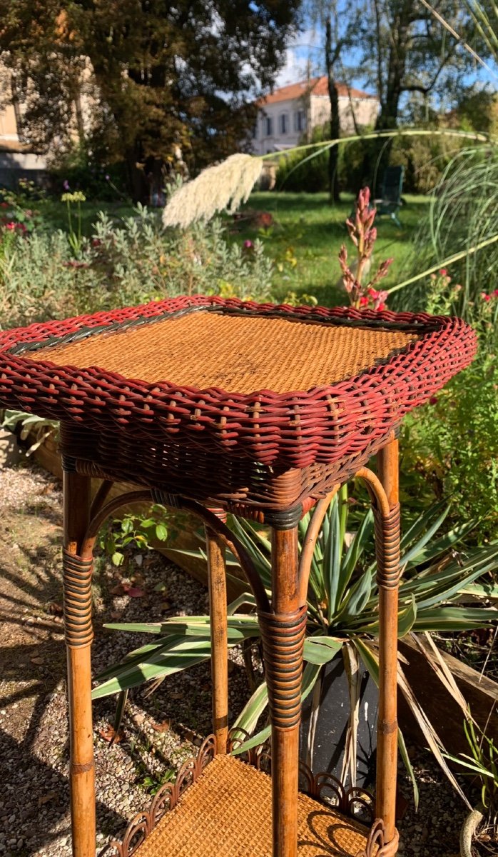 High Wicker Rattan Stool -photo-8