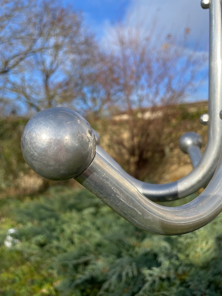 Chrome Coat Rack Cane Holder-photo-5