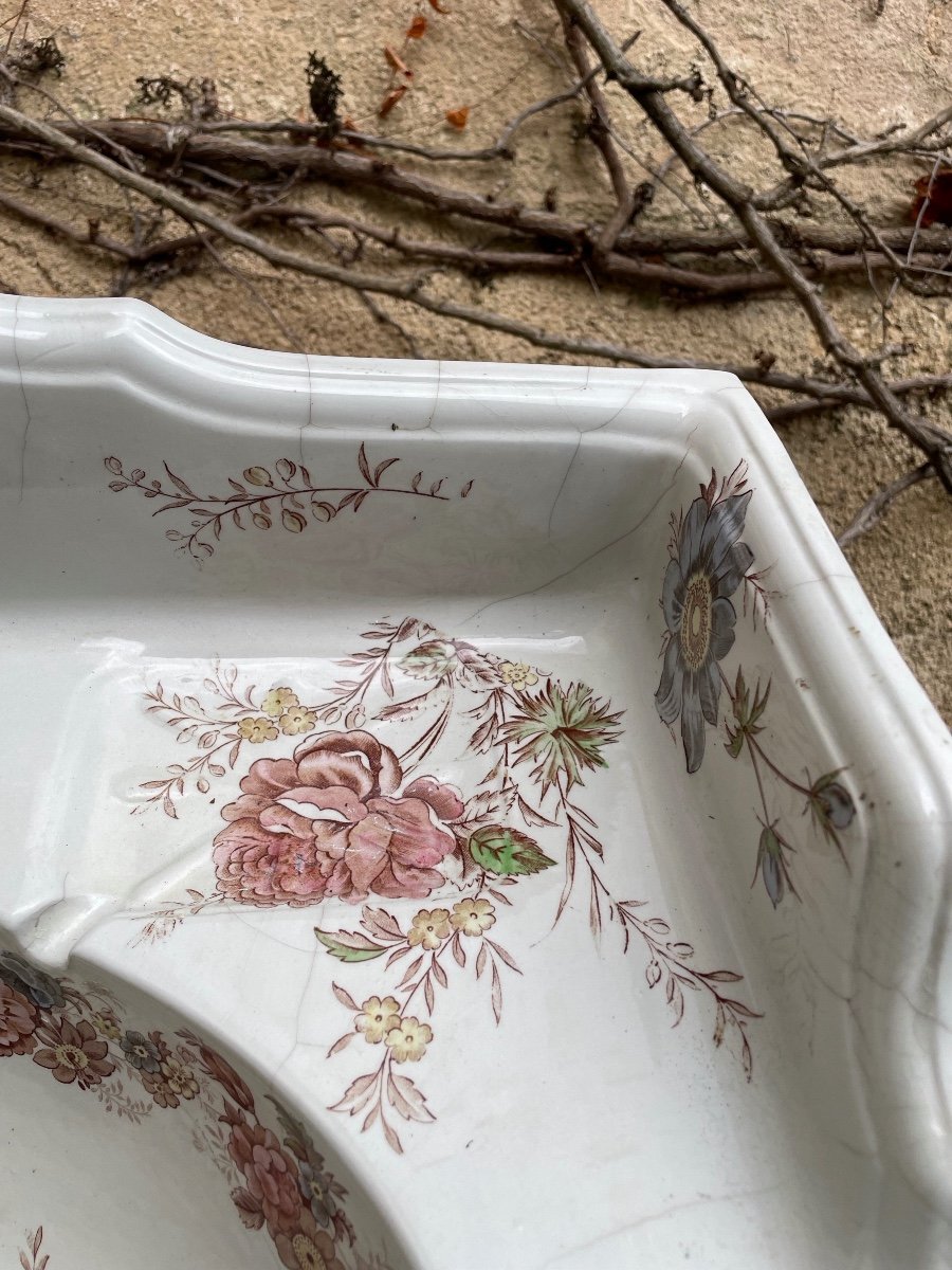 Lavabo Fleuri , Sarreguemines , Vers 1900-photo-3
