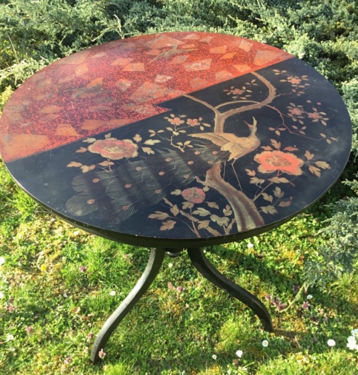 Lacquered Pedestal Table, Japan, Edo Period-photo-2