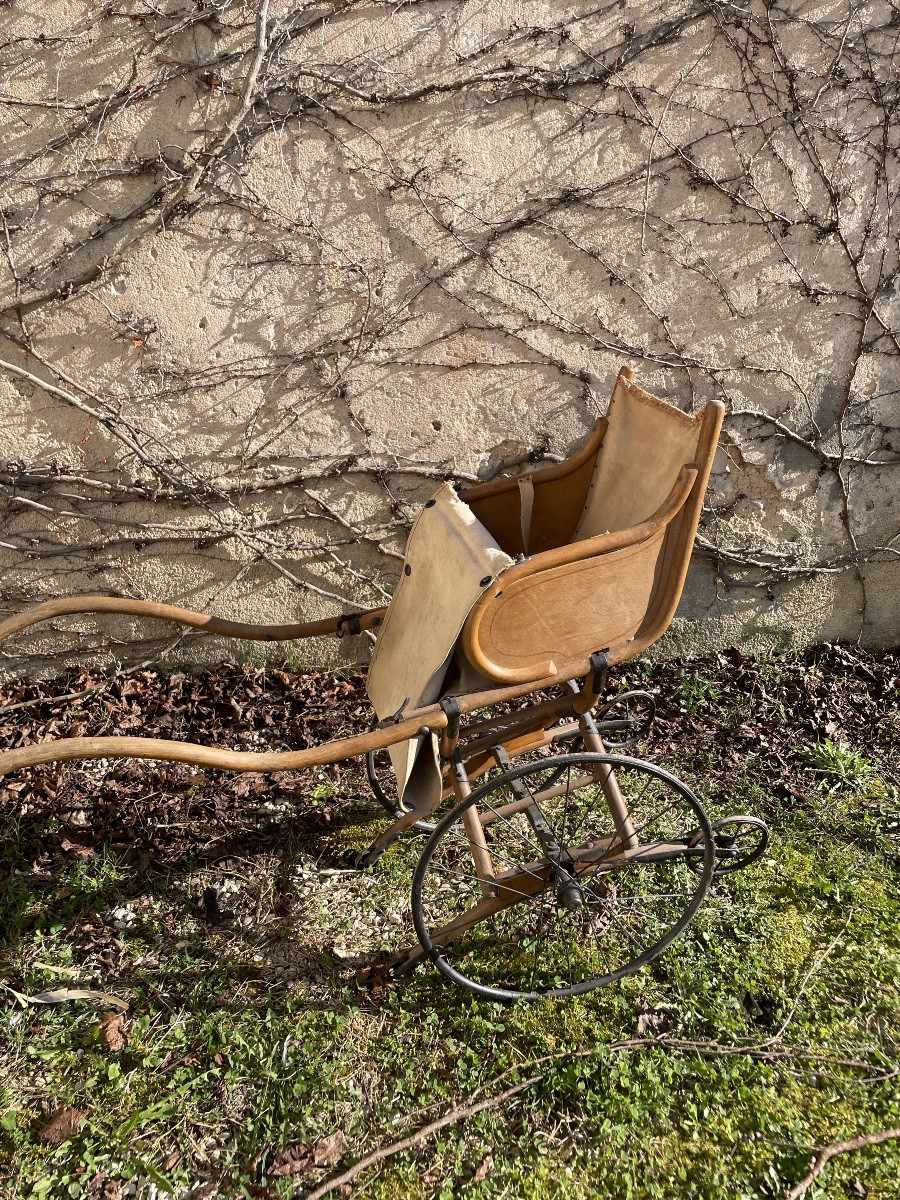 Antique Folding Stroller With Weatherproof Cover -photo-4